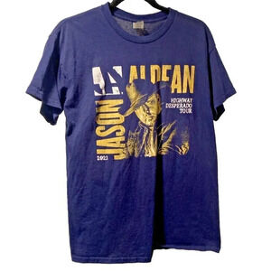Jason Aldean- Lic Highway Desperado Navy 2023  Short Sleeve T-Shirt Size Med